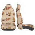 thumbnail image 3 of Fuzoiu Cartoon Squirrel Print Seat Covers Set, Car Seat Covers Front Seats, Car Seat Protector, Car Seat Cushion, Seat Covers Carseat Cover Universal Fit for Most Cars, 3 of 7