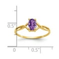 thumbnail image 6 of Auriga Fine Jewelry 14K Yellow Gold Amethyst Birthstone Ring for Women Size- 7, 6 of 6