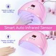 thumbnail image 3 of Caveen Nail Dryer, 48W UV LED Nail Lamp with Automatic Sensor, Portable UV Light for Gel Nail Polish, Quick-drying, 3 Timer Setting, 3 of 10