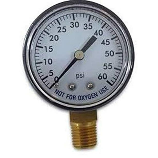 JED Pool Tools 246982 60 PSI Pool Pressure Gauge