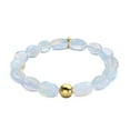 thumbnail image 3 of Opal Moonstone  x .925 Sterling Gold Vermeil | Pebble Bracelet, 3 of 4