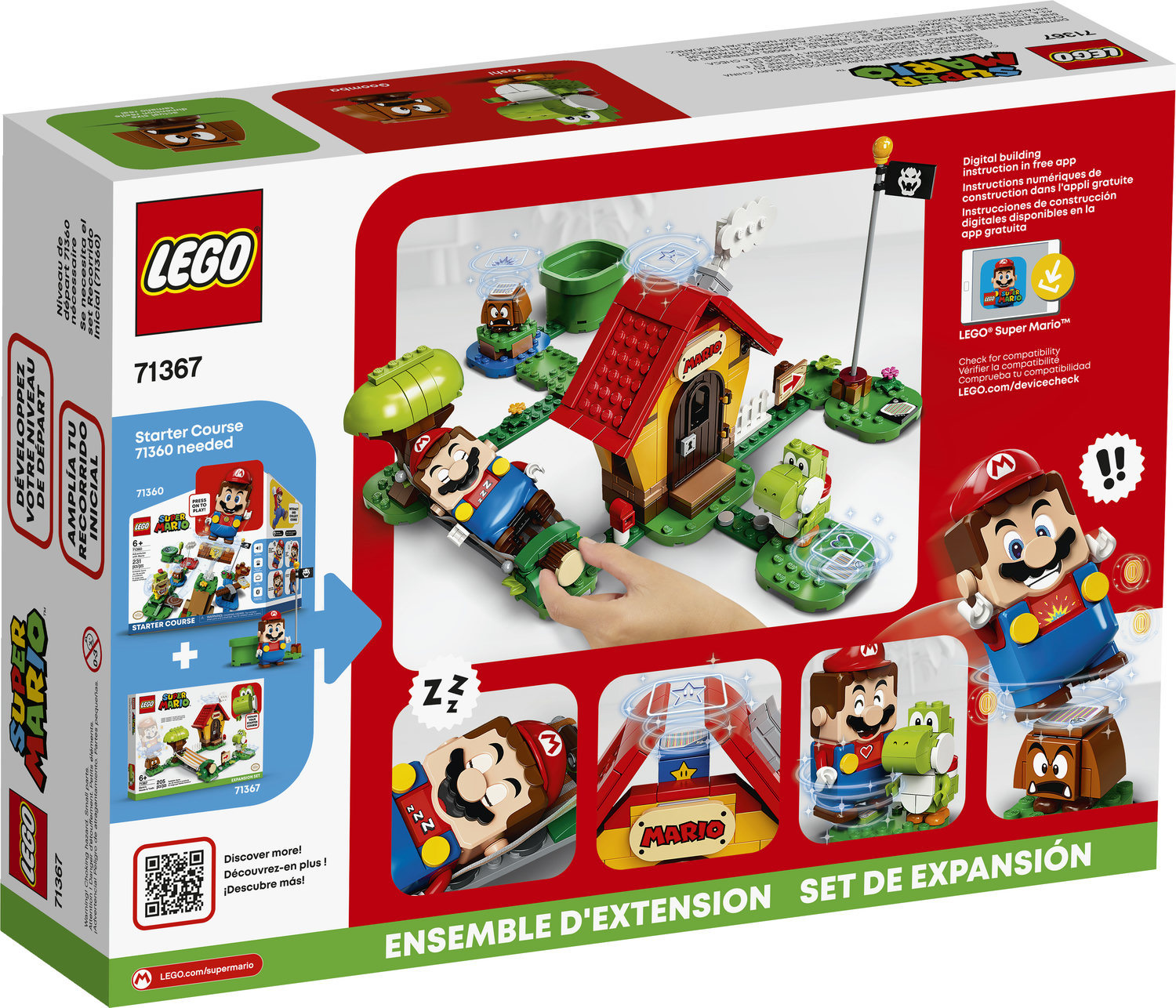 LEGO Super Mario Mario’s House & Yoshi Expansion Set 71367 Building Toy for Kids (205 Pieces) - image 4 of 5