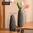 thumbnail image 4 of Ceramic Vase for Flowers, 8'' Set of 2 Decorative Vintage Blue Vases for Home Decor, Farmhouse Vases for Pampas Grass, Table, Mantel, Living Room, Shelf, Centerpieces, Gifts for Mom, 4 of 4