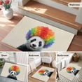 thumbnail image 6 of Funny Panda 2'x3' Washable Rug, Rainbow Abstract Animals Non-Slip Soft Doormat Area Rugs for Entrance Bathroom Bedsides, StainResistant Carpet for Kitchen Bedroom, Entryway Floor Mat, 6 of 9