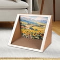 thumbnail image 1 of Rascador para gatos con marco 3D, pintura al óleo vintage, casa para gatos, cuevas estables, muebles retro para gatos, casa vertical para gatos. Girasol, 1 of 8