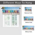 thumbnail image 6 of Beach Kitchen Window Curtain Valance Summer Ocean Scenery Colorful Beach Chair Tropical Palm Tree Window Treatment Valance Curtains for Bathroom 54 by 18 in, 1 Panel, 6 of 6