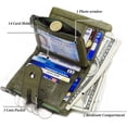 thumbnail image 2 of DEFNES Cartera Antirrobo con Cremallera Antirrobo RFID De Cuero Genuino para Hombres con Cadena - Café,Green, 2 of 6