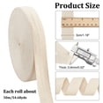 thumbnail image 2 of 50 m 54.68 Yards(50m)/Roll Cotton Tape Ribbons 30mm Wide Antique White Herringbone Cotton Webbings Flat Cotton Herringbone Cords for Home Decor Wrapping Gifts Knit Sewing DIY Crafts 0.6mm Thick, 2 of 7
