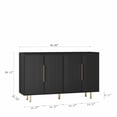 thumbnail image 5 of Black Fluted Buffet Cabinet With Storage Modern Sideboard Credenza Accent Console Table With Adjustable Shelves For Living Dining Room Entryway, 5 of 11