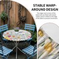 thumbnail image 5 of Wildflowers Fitted Tablecloth with Elastic Edged, Round Table Cloth for Dining Table, Spring Farmhouse Tulip Floral Leaf Wooden Grain Waterproof Oil Proof Table Cover for Indoor Outdoor 55"-60", 5 of 8