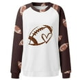 thumbnail image 4 of Amzcrzy Chandail pour Femmes Femmes Mode Action de Grâce Décontracté Imprimé Col Rond Ample Manches Longues T-Shirt Blouse Chemises à Manches Longues pour Femmes Chandail à Enfiler Chandail à Col Rond TG, 4 of 4