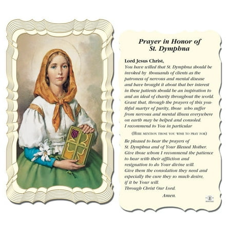 

Saint Dymphna Catholic Prayer Holy Card with Prayer on Back Pack of 50
