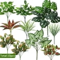 thumbnail image 3 of Yastouay 10Pcs Fake Plants,Realistic Artificial Greenery for Outdoors,UV Resistant Artificial Ferns for Outdoors Front Porch Decor, 3 of 10