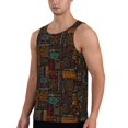 thumbnail image 2 of Gaeub Polynesian Turtles Men's Athletic Tank Top, Workout Sleeveless Shirts, Running Tank Tops for Gym, Running, Training - Large, 2 of 9