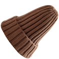 thumbnail image 3 of Sonducket Sombrero Unisex mezclas de algodón sólido cálido HIP HOP sombreros de punto hombres gorras de invierno mujeres Skullies gorros para Sombreros marrón claro Sonducket AP000123-18, 3 of 6