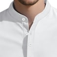 thumbnail image 3 of Men's Henley Short Sleeve Shirt Breathable Moisture Wicking Tee Cotton Soft Business Casual Summer Tops, 3 of 8
