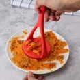 thumbnail image 4 of ZHAOCHENG Puré de patatas de silicona, utensilios de cocina para sartenes antiadherentes, utensilios de cocina (rojo), 2 uds., 4 of 5