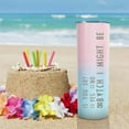 thumbnail image 2 of 50th Birthday Gifts for Women 50 Years Old Birthday Gifts for Women 20oz Skinny 50th Birthday Cups 50th Birthday Gift for 1974 Woman Female Bday Presents Fun Pink Gradition Tumbler with Lid Straw, 2 of 6