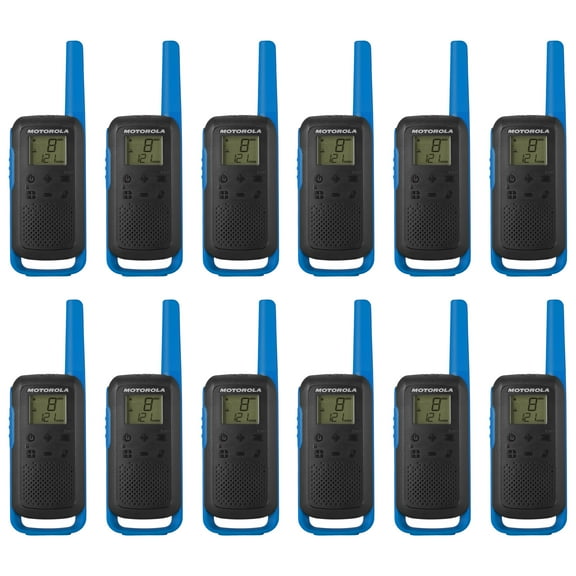Motorola Solutions Talkabout T270 Two-Way Radio, Green, Blue, Orange - 12 Pack