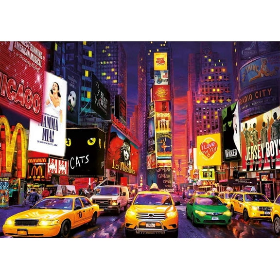 Educa Borras Times Square New York Neon 1000 Piece Jigsaw Puzzle