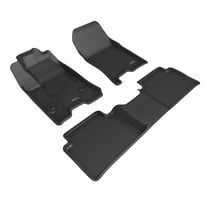 3D MAXpider Custom Fit Kagu Floor Mat (Black) Compatible with GMC Canyon 2023-2024 - Full Set