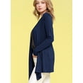 thumbnail image 4 of Made by Johnny Women's Draped Open Front Cardigan S NAVY, 4 of 6