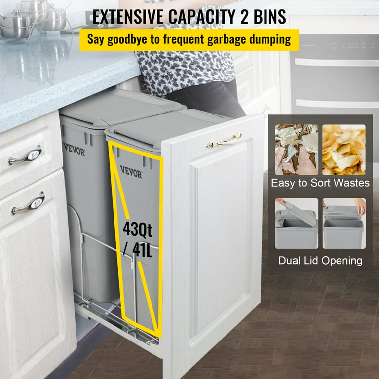 Kitchen Design Idea - Hide Pull Out Trash Bins In Your Cabinetry