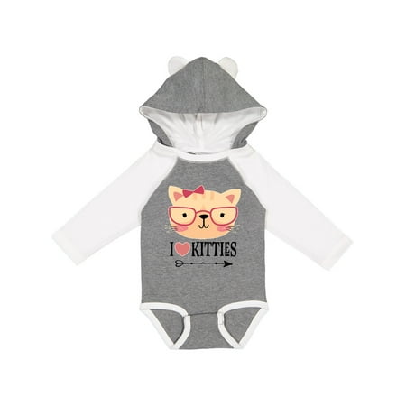 

Inktastic Cat Lover I Love Kitties Gift Baby Girl Long Sleeve Bodysuit