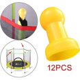 thumbnail image 2 of 12 x Tapas de trampolín Tapas de postes Accesorios de trampolín 8x5cm Amarillo -, 2 of 4