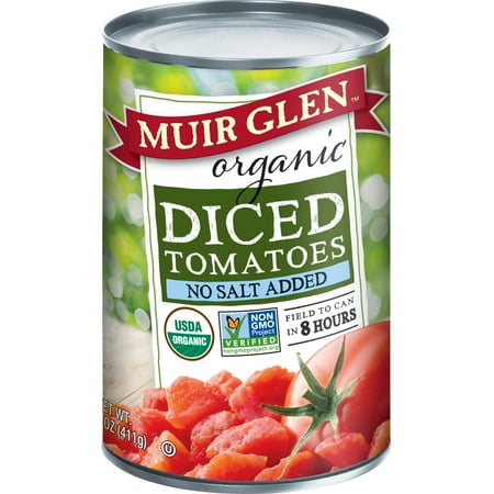 Organic Diced Tomatoes - Muir Glen Organic Diced No Salt Added Tomatoes, 14.5 oz