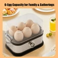 thumbnail image 5 of Smart Egg Cooker with Auto Shut, Rapid Egg Cooker Electric 6 Eggs Capacity Boiler, Hard Boiled, Medium, BPA Free, Steams Other Foods with Anti-Scalding Clip (1PC), 5 of 8