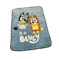 Jay Franco Bluey Super Soft Blue Plush Bed Blanket, Twin/Full