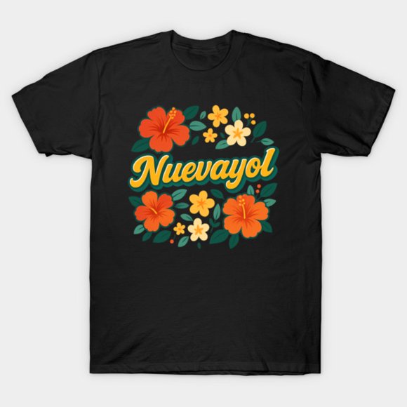 Nuevayol Tropical Hibiscus NYC Caribbean Streetwear Tee T-Shirt