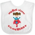 thumbnail image 3 of Inktastic My Big Sister is My Hero Boys or Girls Baby Bib, 3 of 4