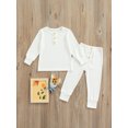 thumbnail image 2 of Honganda Vêtements de Nuit pour Enfants, Hauts à Manches Longues Col Rond + Pantalons Longs, 2 of 9