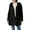 Black, variant on Women's Lightweight Quilted Cardigan, Winter Open Front Button down Puffer Coat , Knit Coatigan, Solid Sweater Jacket, Winter Cozy Layer Khaki Xl
