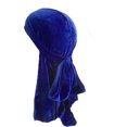 thumbnail image 4 of Breathable Unisex Men Women Velvet Bandana Hat Turban Cap Doo Durag Headwear Blue, 4 of 4