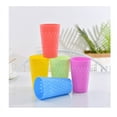 thumbnail image 3 of Coloured Plastic Cups (12 Pack) - 500ml/17.5 fl oz - Reusable Drinking Tumblers in 4 Colours - Hard Plastic Drinkware for Parties, Camping, Plastic Cups Reusable - Dishwasher Safe & BPA Free, 3 of 7