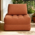 thumbnail image 3 of Leumius Folding Sofa Bed,Corduroy Fabric Convertible Sleeper Sofa Chair with Back Support and Pillow,Boneless Foldable Mattress Futon Chair Bed Floor Sofa for Living Room Bedroom,Orange, 3 of 6