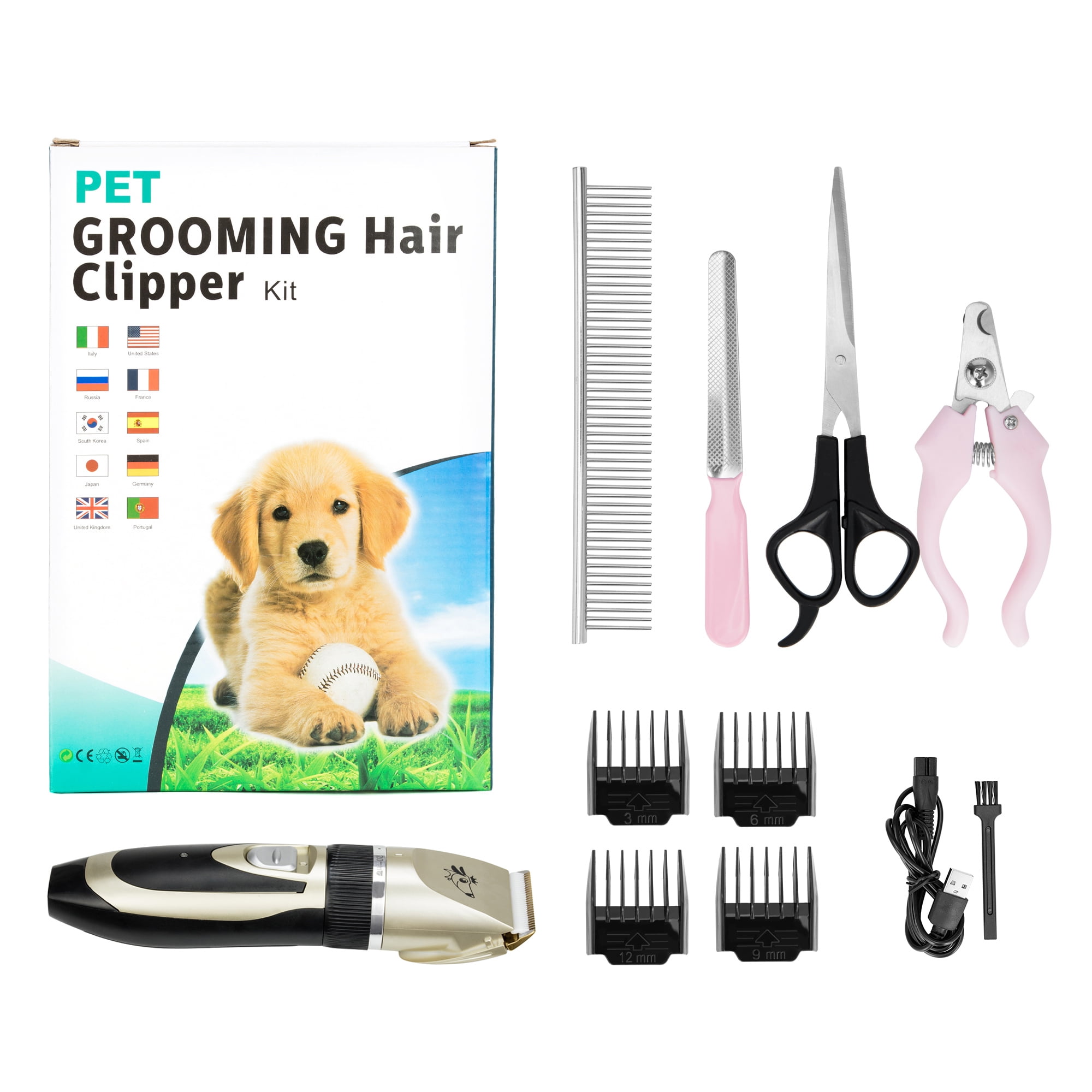 pet grooming hair clipper kit