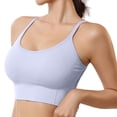 thumbnail image 2 of Linfrsh Women Sports Bra Bikini Tops Scoop Neck Bathing Suits Top Padded Swim Crop Tops Only(Purple,S), 2 of 6