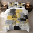 thumbnail image 2 of Erosebridal Contemporary Watercolor Art Twin Quilt Set, Black Gray White Gold Ombre Twin Coverlet Set, Black Reversible 2pcs 1 Bedspread and 1 Pillowcase, 2 of 7