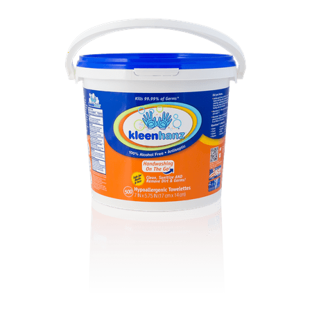 Kleenhanz Hand Wipes Towelettes Pail, 500 Ct