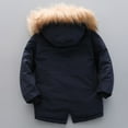 thumbnail image 4 of Zwiiyzr 3-10Y Toddler Kids Boys Girls Winter Coats Jacket Clothes Parka Outwear Overcoat Hooded Thicken Warm Fleece Baby Snowsuit Navy, 4 of 5