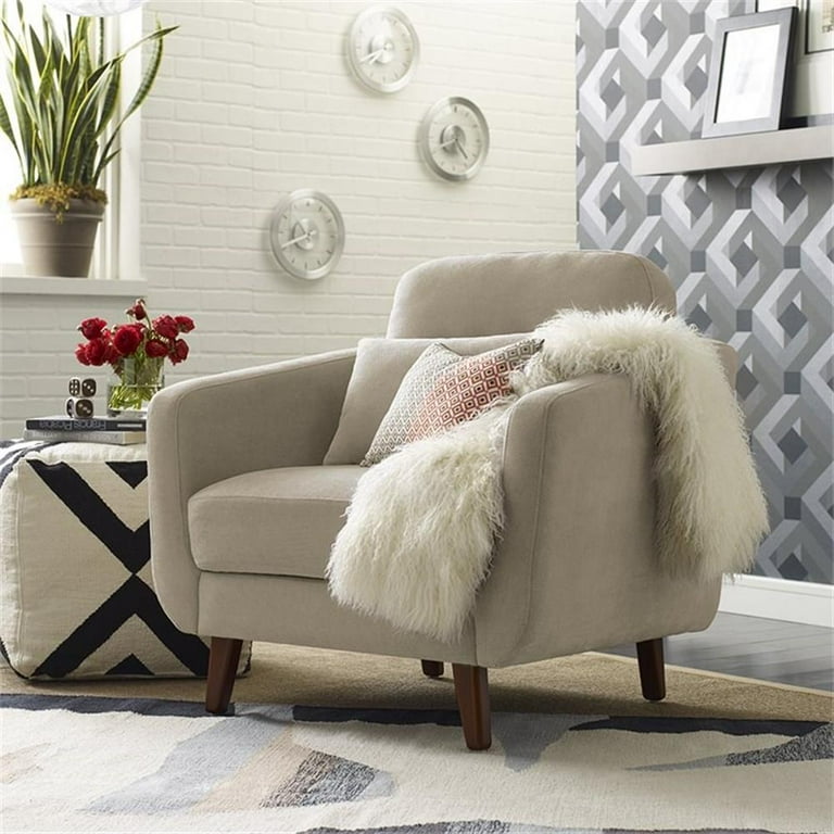 Elle Decor Chloe Arm Chair in Beige