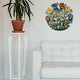 thumbnail image 3 of Painted Flower Garden Metal Wall Art Croix des Bouquets, 3 of 3