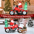 thumbnail image 5 of 6FT Lighted Santa Claus Rides Motorcycle Garden Decoration, 7 LED Lights (18W), Easy Install, Reusable Indoor Outdoor, 5 of 10