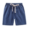 thumbnail image 4 of GYRATEDREAM Toddler Boy Summer Shorts, Boys Summer Cotton Linen Active Jogger Shorts Drawstring Elastic Waist Running Shorts for 3-5Y, 4 of 9