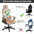 thumbnail image 5 of TSOVTHRID Dragonfly Colorful Daisy Print 4 Pieces Gaming Chair Covers Slipcovers, Non-Slip Stretchable Computer Reclining Gaming Chair Seat Cover with Armrest Covers, 5 of 7