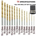 thumbnail image 3 of Professional 99 Piece HSS Twist Drill Bit Set- Size 1.5mm to 10mm (For Metal, ProBox, Drill Driver Accessories), 3 of 4
